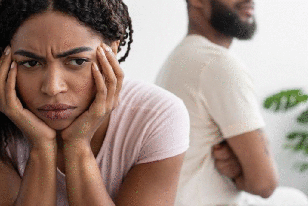 Woman Sitting in Frustration After Argument – Relationship Tension