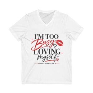 Unisex Jersey Short Sleeve V-Neck Tee